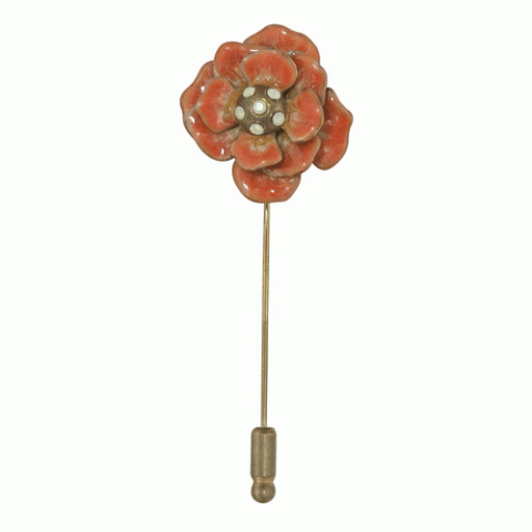 Брошь из розового перламутра и авантюрина CAPUCINE brooch