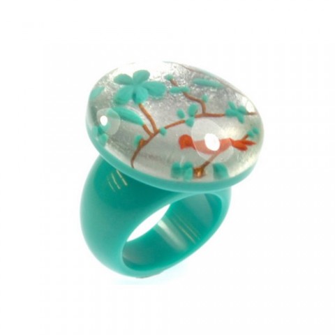 Кольцо Zsiska - Hanami silver turquoise M