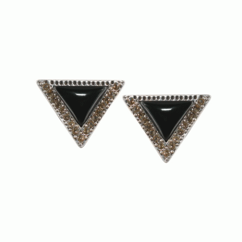 Клипсы из агата и перламутра Charleston small triangular 