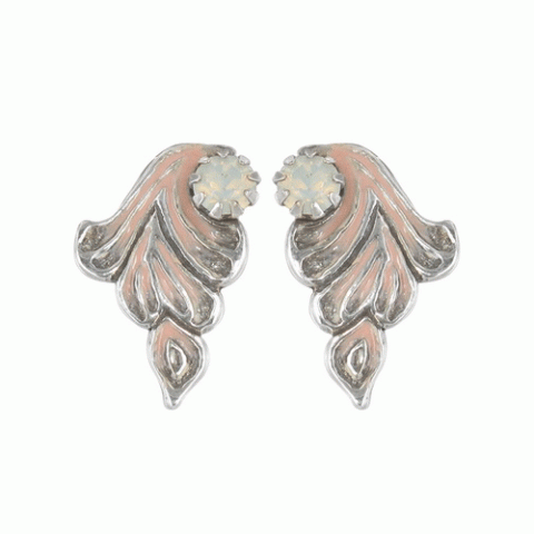 Клипсы из агата и говлита Mademoiselle Nude