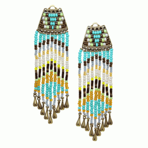 Клипсы из агата, амазонита, арагонита и Сваровски HALONA 11--61680