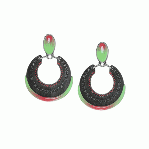 Клипсы из жемчуга, лабрадорита, коралла и кварца CALISTA 11--61845