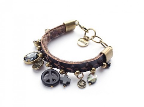 Браслет Exoal - Leather bracelet 1 row