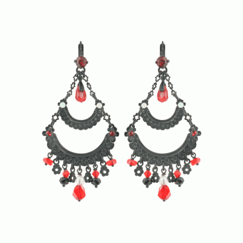 Серьги из жемчуга, ракушки и кристаллов Сваровски MALICE 12--1132M