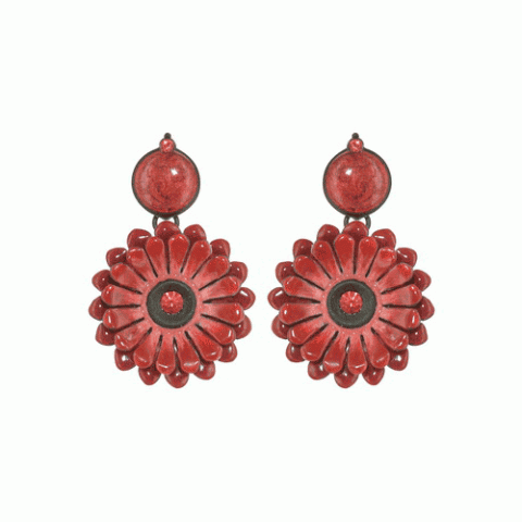 Серьги из кварца, нефрита, граната и родонита MON CHERRY 12--1287M