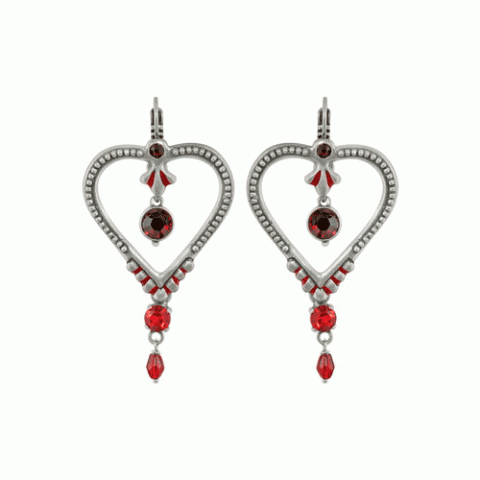 Серьги из граната, коралла и нефрита VENISE 12--1485M