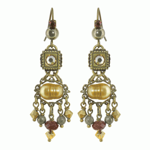 Серьги из пирита, цитрина и голубого агата MADAM'GLAM 12--1549M