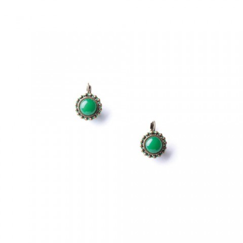 Серьги из авантюрина, нефрита, бирюзы и агата EMERALD 12--25779