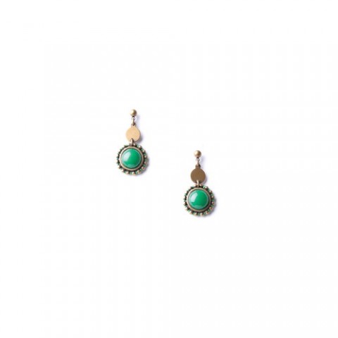 Серьги из авантюрина, нефрита, бирюзы и агата EMERALD 12--25784