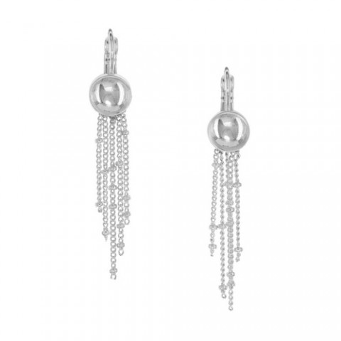 Серьги SILVER CAVIAR small ER w/chains 12--26543