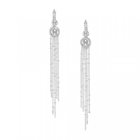 Серьги SILVER CAVIAR small ER w/chains 12--26544