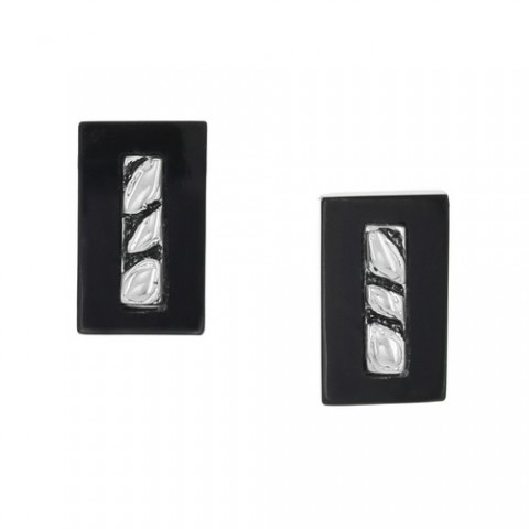 Серьги CHRYSLER CROCO *black rectangular ER 12--26561