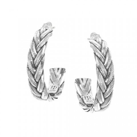 Серьги PANAMA braid creoles B 12--26678