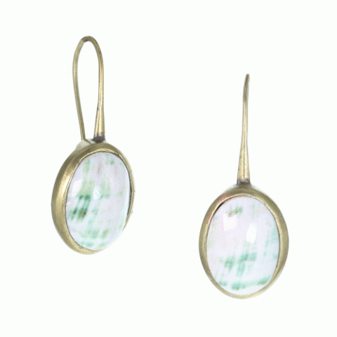 Серьги из агата, кости и ракушки LICHENS 12--34232