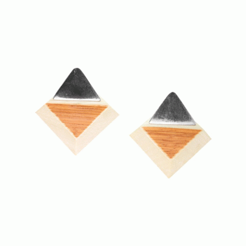 Серьги из дерева Байонг TANGRAM 12--34661