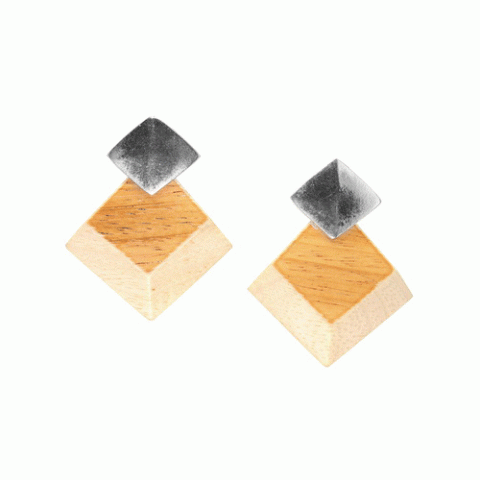 Серьги из дерева Байонг TANGRAM 12--34664