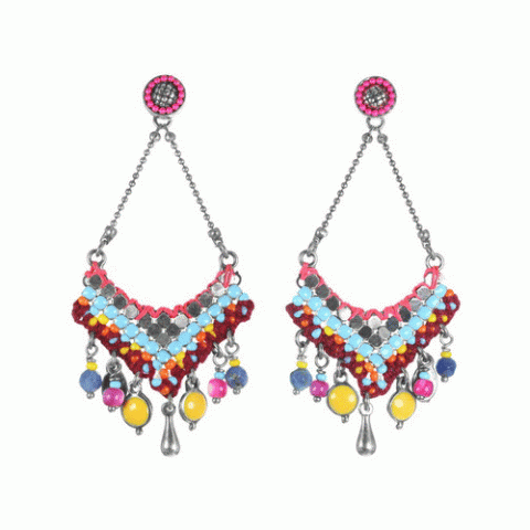 Серьги из говлита, содалита и ракушки TITA LOCA 12--61983