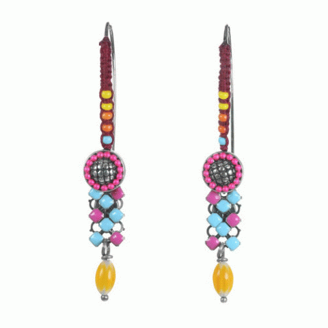 Серьги из говлита, содалита и ракушки TITA LOCA 12--61984