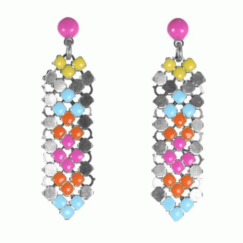 Серьги из говлита, содалита и ракушки TITA LOCA 12--61988