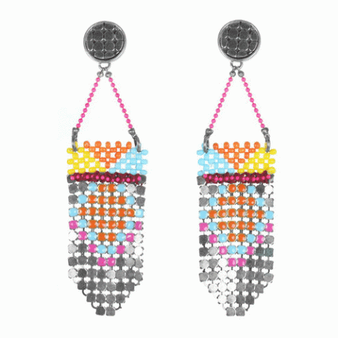 Серьги из говлита, содалита и ракушки TITA LOCA 12--61990
