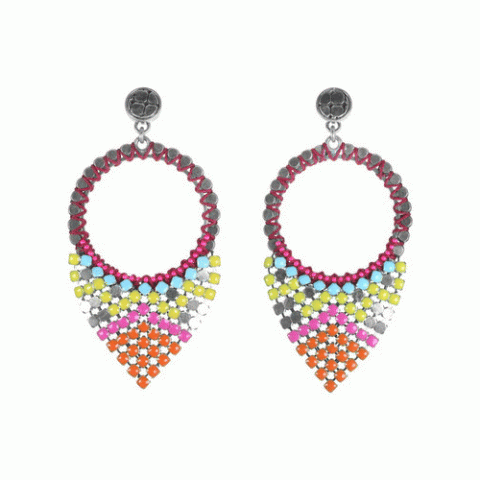 Серьги из говлита, содалита и ракушки TITA LOCA 12--61992