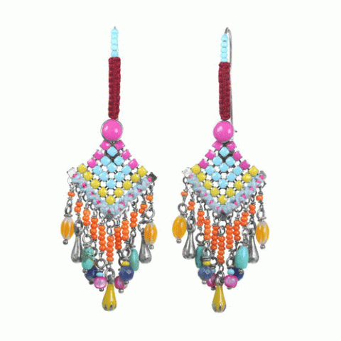 Серьги из говлита, содалита и ракушки TITA LOCA 12--61993
