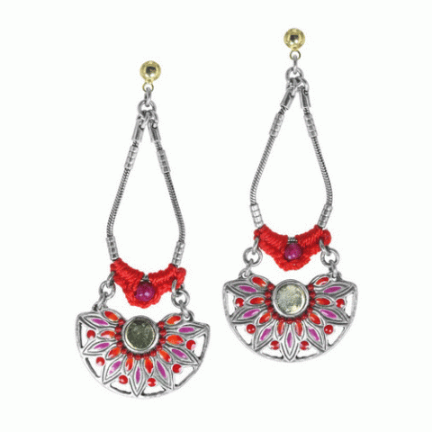 Серьги из коралла, нефрита и Тагуа CORENTINE 12--62027