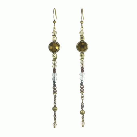 Серьги из гематита, рога, кварца и кристаллов Сваровски CYBELE 12--62205