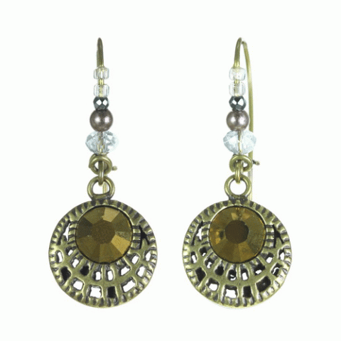 Серьги из гематита, рога, кварца и кристаллов Сваровски CYBELE 12--62208