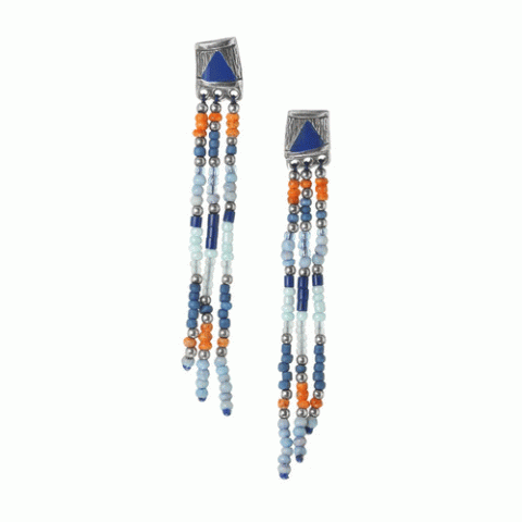 Серьги из амазонита, авантюрина, лазурита и халцедона MEIKA 12--62286