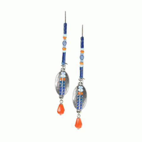 Серьги из амазонита, авантюрина, лазурита и халцедона MEIKA 12--62287