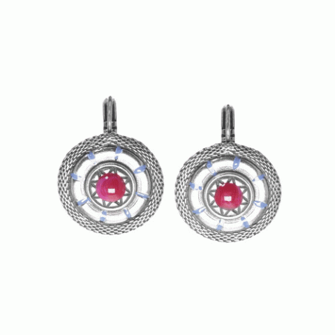 Серьги из агата, сердолика, коралла, нефрита и говлита RITA 12-62740