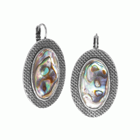 Серьги из хрустальных бусин и Галиотис Ирис STELLA 12-62774