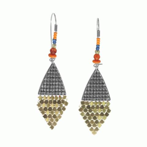 Серьги из агата, коралла, перламутра и ляписа лазури ORLANE 12-62792