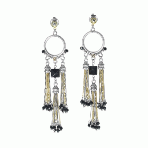 Серьги из рога, хрусталя и Swarovski EMILIE 12-62844