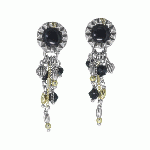 Серьги из рога, хрусталя и Swarovski EMILIE 12-62851