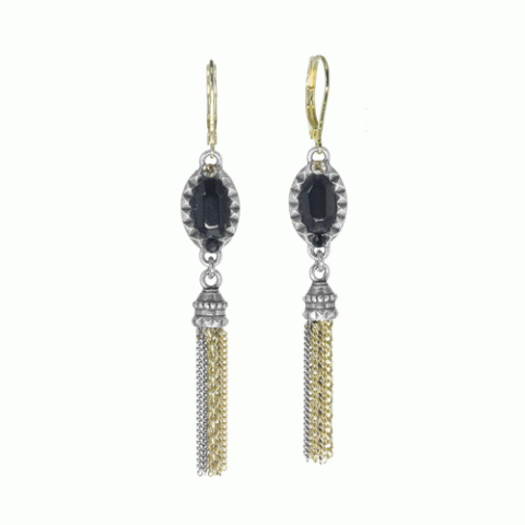 Серьги из рога, хрусталя и Swarovski EMILIE 12-62853