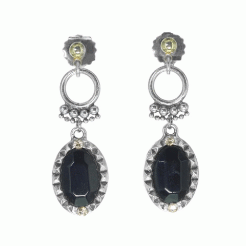Серьги из рога, хрусталя и Swarovski EMILIE 12-62856