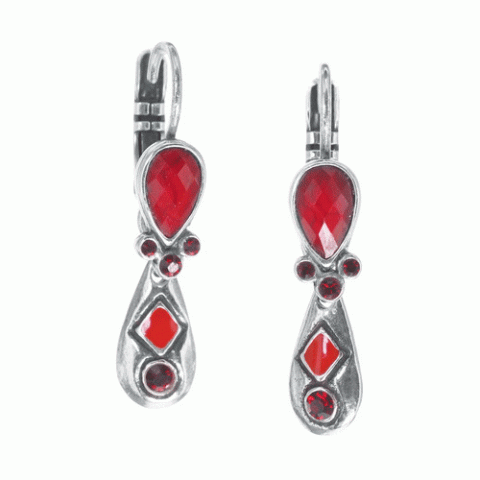 Серьги из агата, коралла, кокоса, дерева Сибукао и Swarovski ZELINE 12-62935