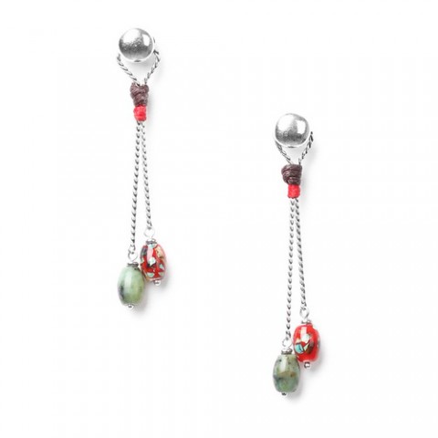 Серьги из тибетской и африканской бирюзы KATMANDOU 12--72274