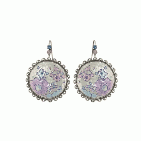 Серьги из жемчуга, аквамарина, кварца и халцедона ECLOSION 12--1670M