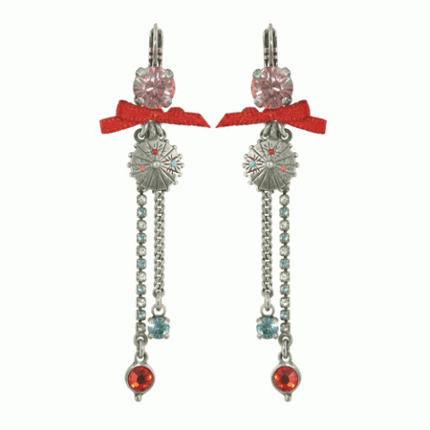 Серьги из жемчуга, оникса и коралла KOKESHI 12--1789M