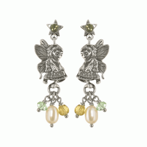 Серьги из жемчуга, кварца и агата MELUSINE 12--1807M