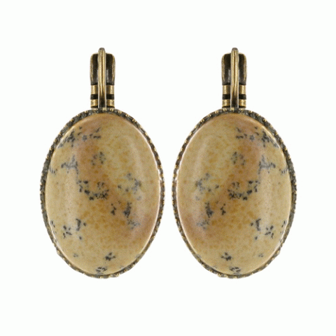 Серьги  из агата, амазонита и яшмы Laguna jasper