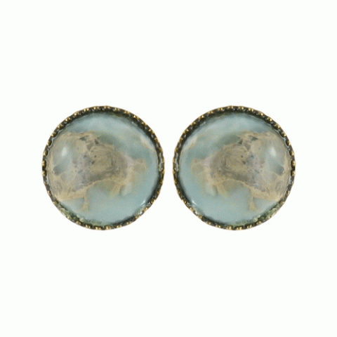 Серьги  из агата, амазонита и яшмы Laguna amazonite small 