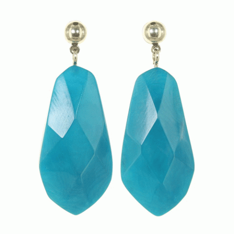 Серьги из черного перламутра, тигрового дерева и семян тагуа AQUA DI BLUE 12--33848