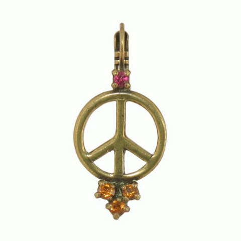 Серьги из родонита и розового перламутра CHARLIE peace & love french hooks