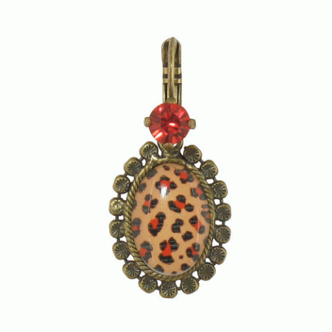 Серьги из аметиста, цитрина и нефрита SAUVAGE leopard oval french hooks