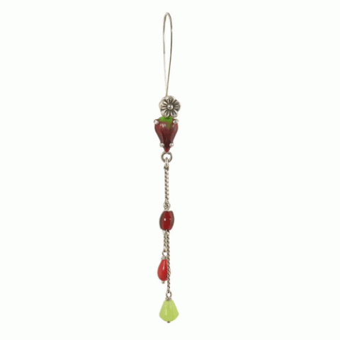 Серьги из коралла и розового перламутра JOLIE FLEUR XL hooks