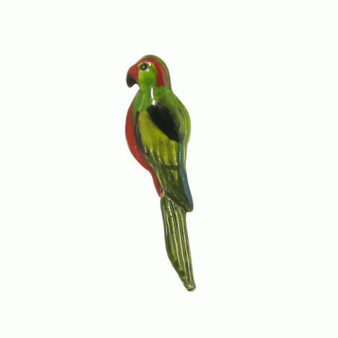 Серьги из лазурита и малахита ARA green parrot post ER